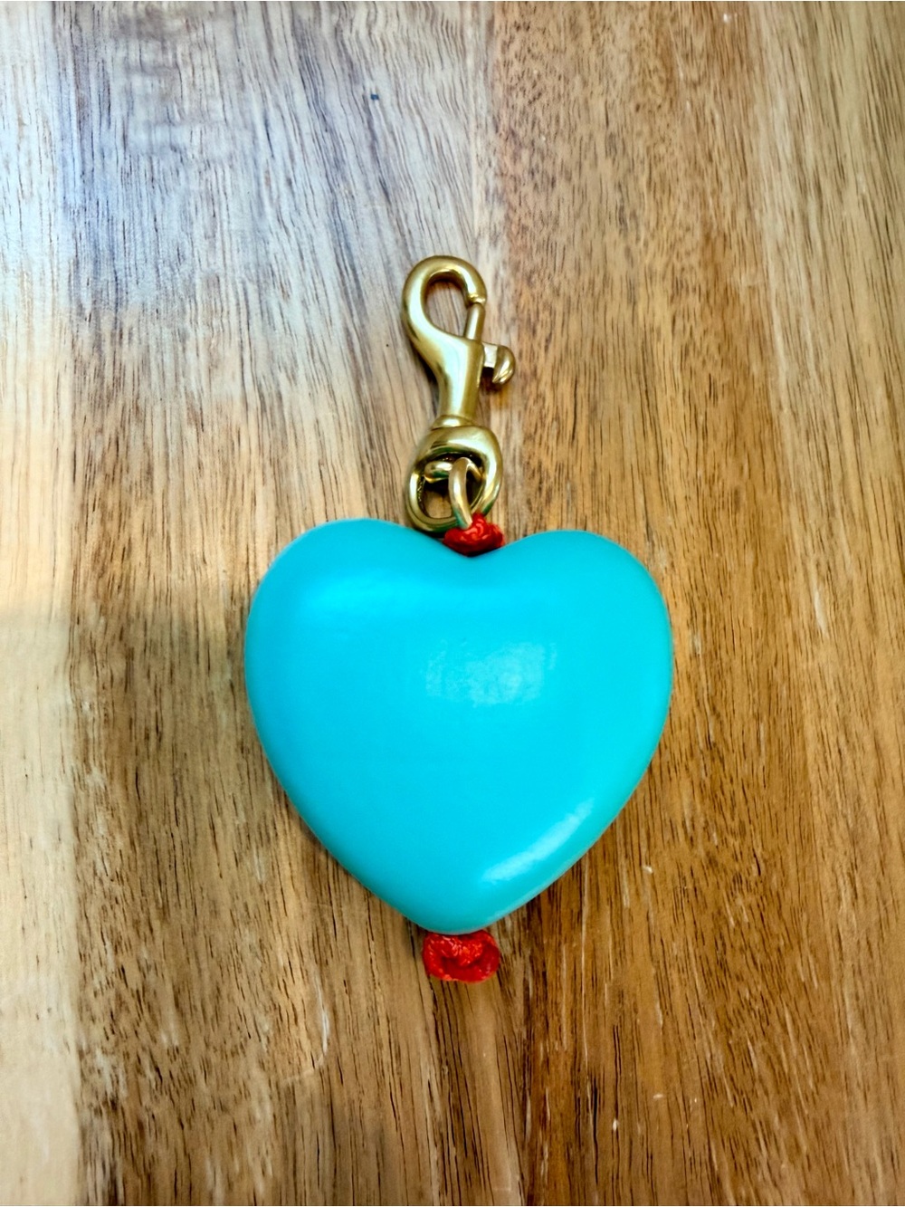Clare V  Turquoise grand Heart fob Keychain NWT